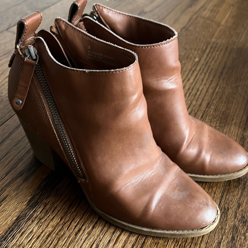 Brown Leather Booties